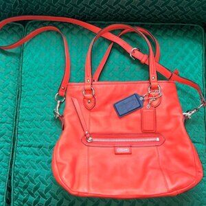 COACH DAISY MIA ORANGE LEATHER CONVERTIBLE CROSS-BODY / SHOULDER BAG